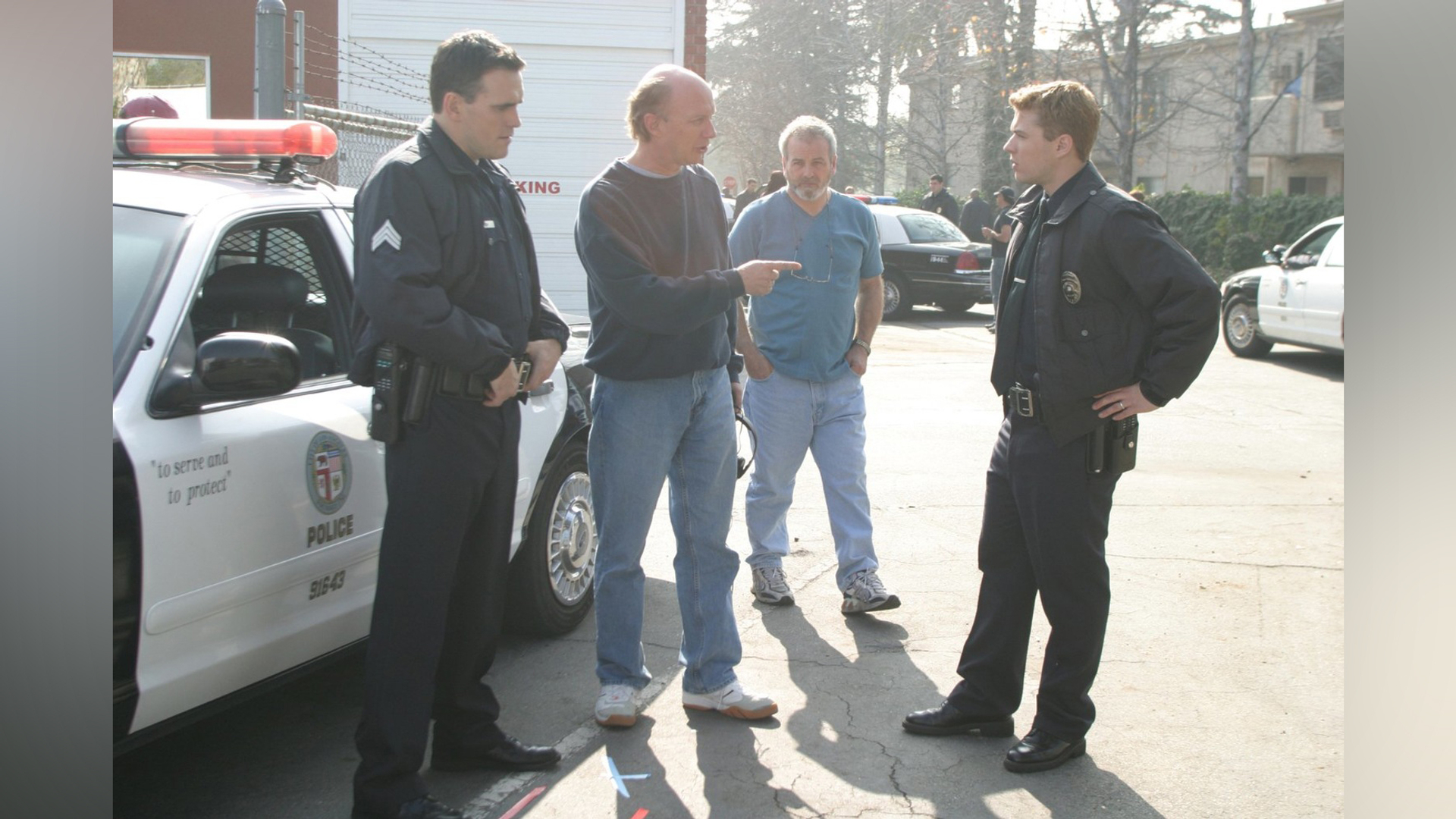 Ryan Phillippe no set do filme 'Crash'