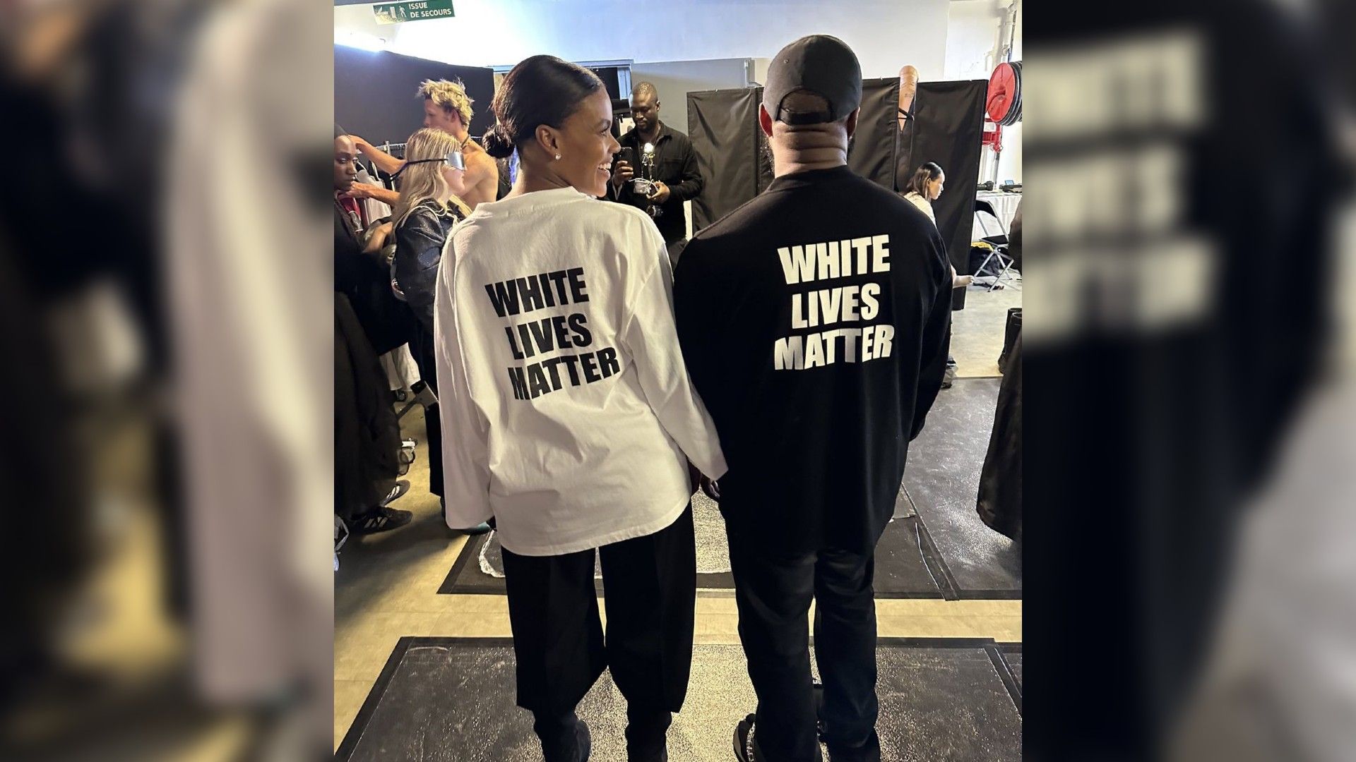 Kanye West numa t-shirt White Lives Matter