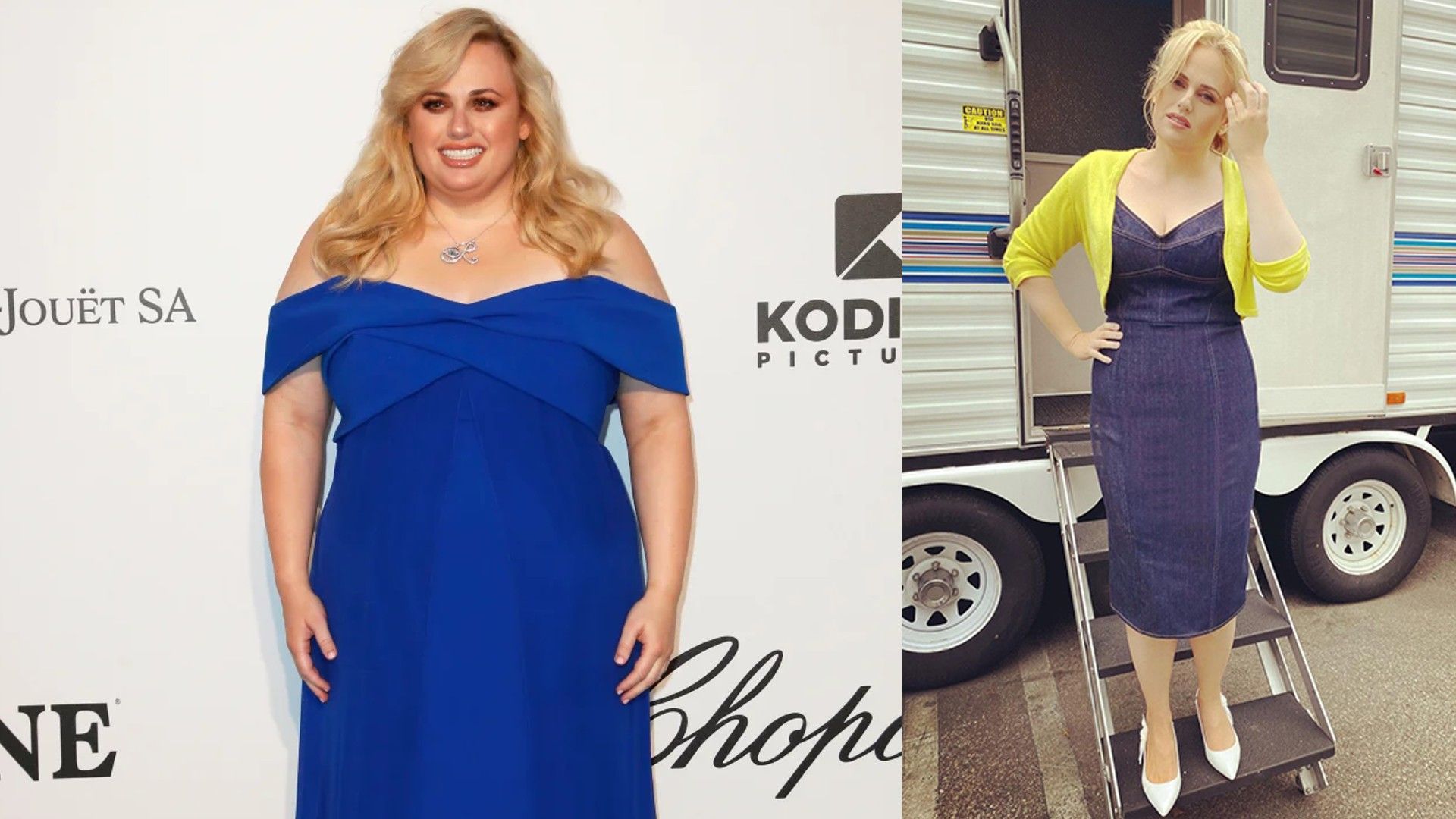 Rebel Wilson antes e depois da perda de peso