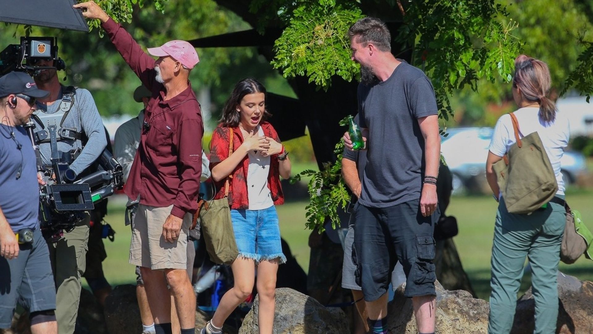 No set de Godzilla vs. Kong