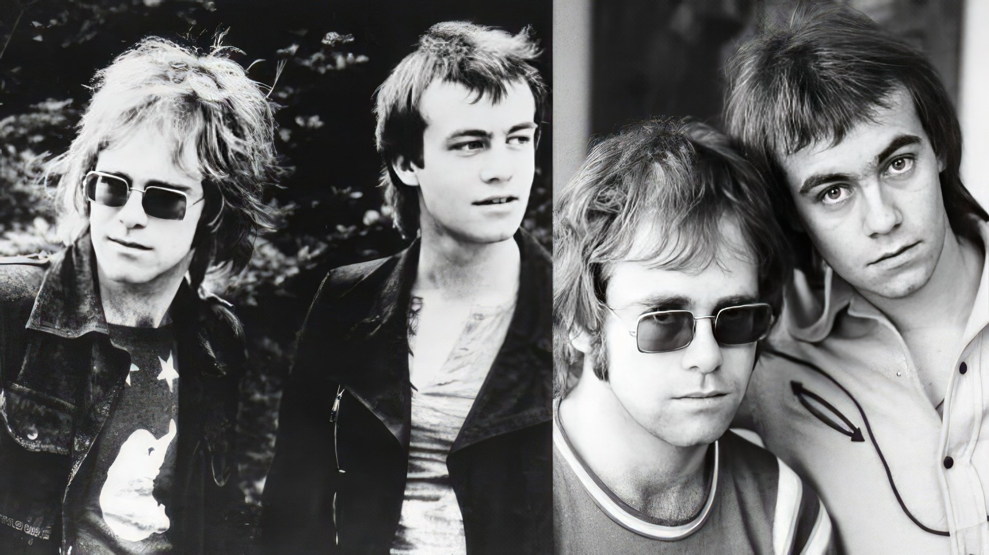 Elton John e Bernie Taupin na juventude