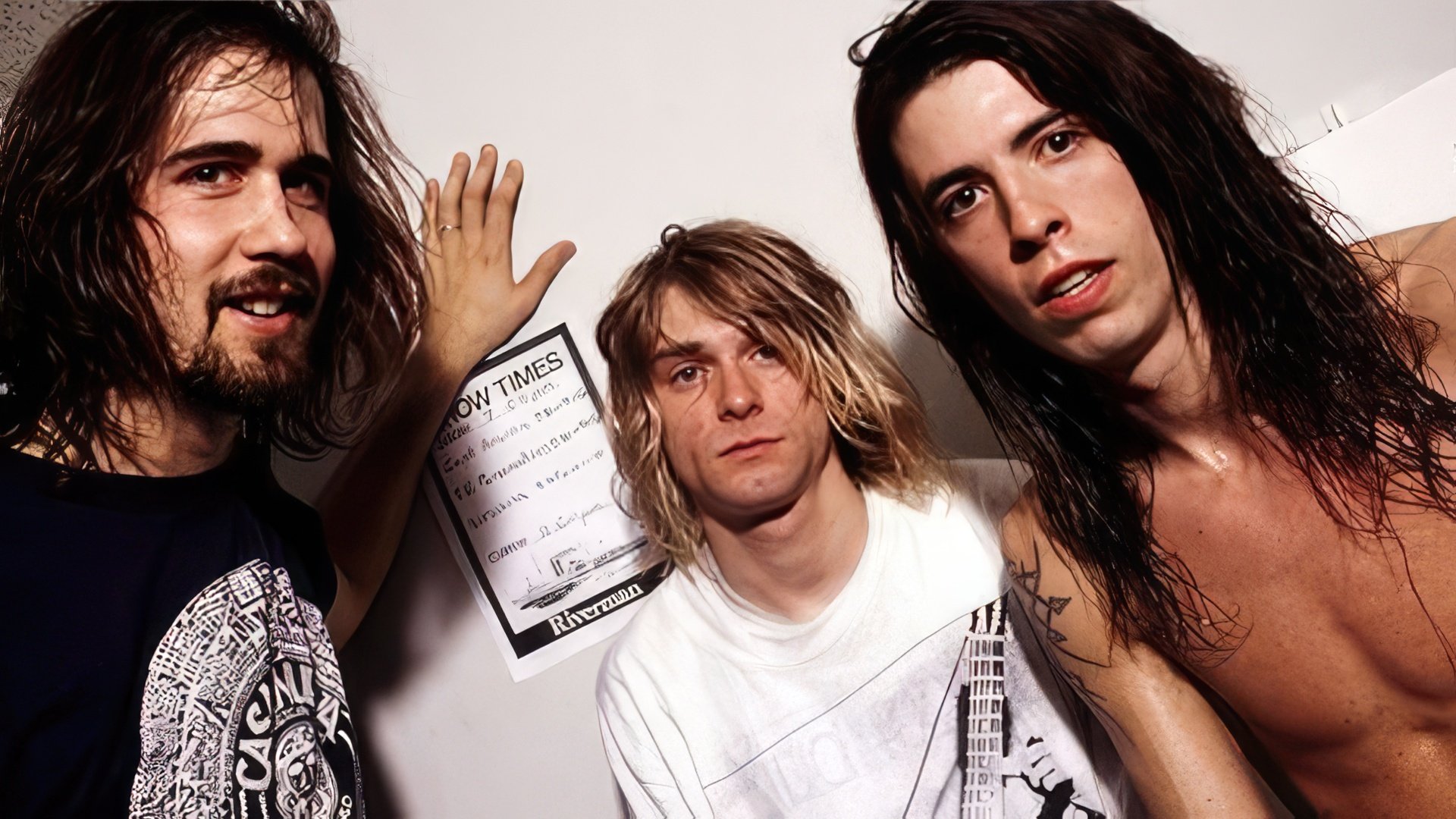 Kurt Cobain e a sua banda Nirvana