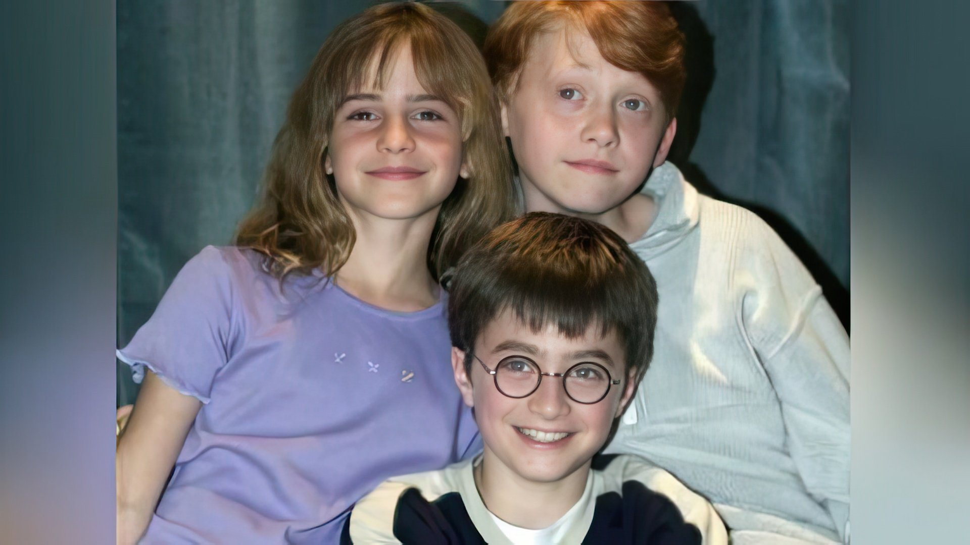 O trio de jovens magos – Harry, Ron e Hermione