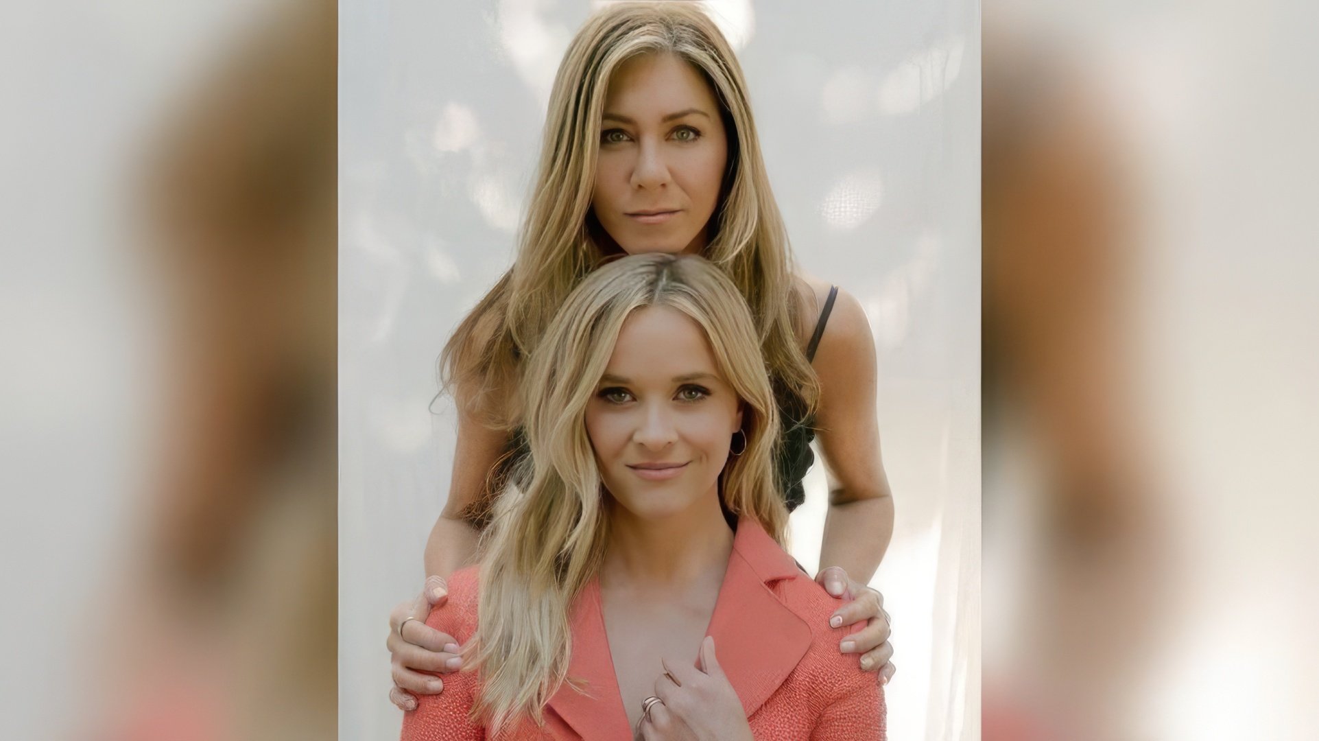 Reese Witherspoon e Jennifer Aniston no set de The Morning Show