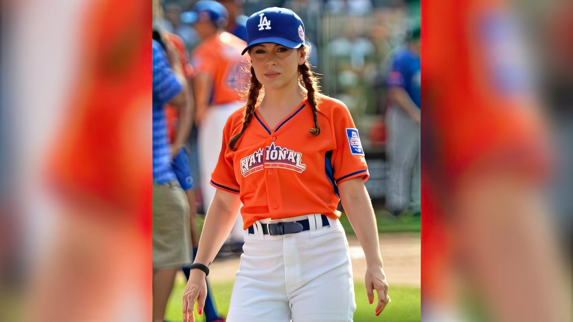 A atriz é uma grande fã de basebol