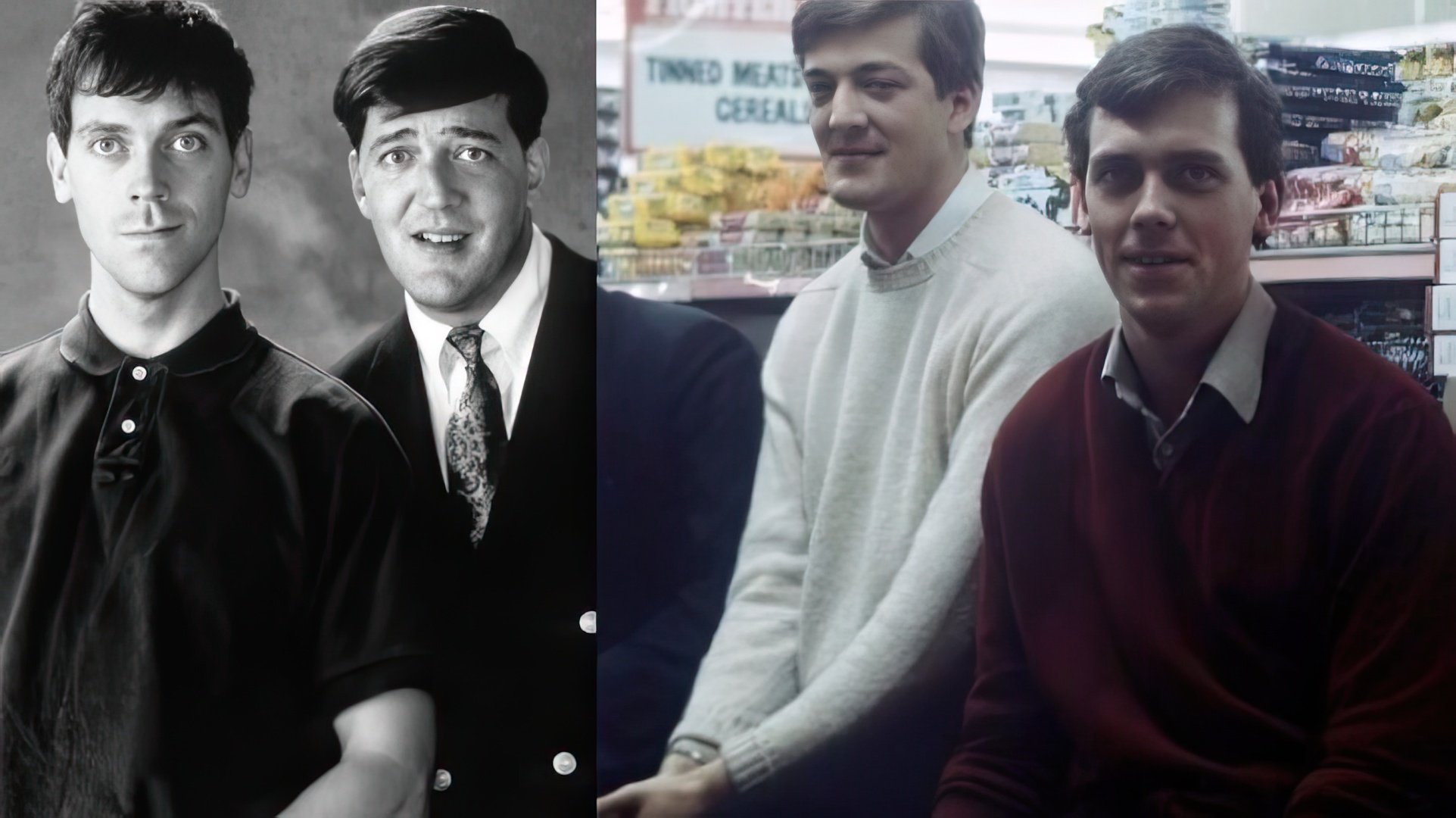 Hugh Laurie e Stephen Fry na juventude