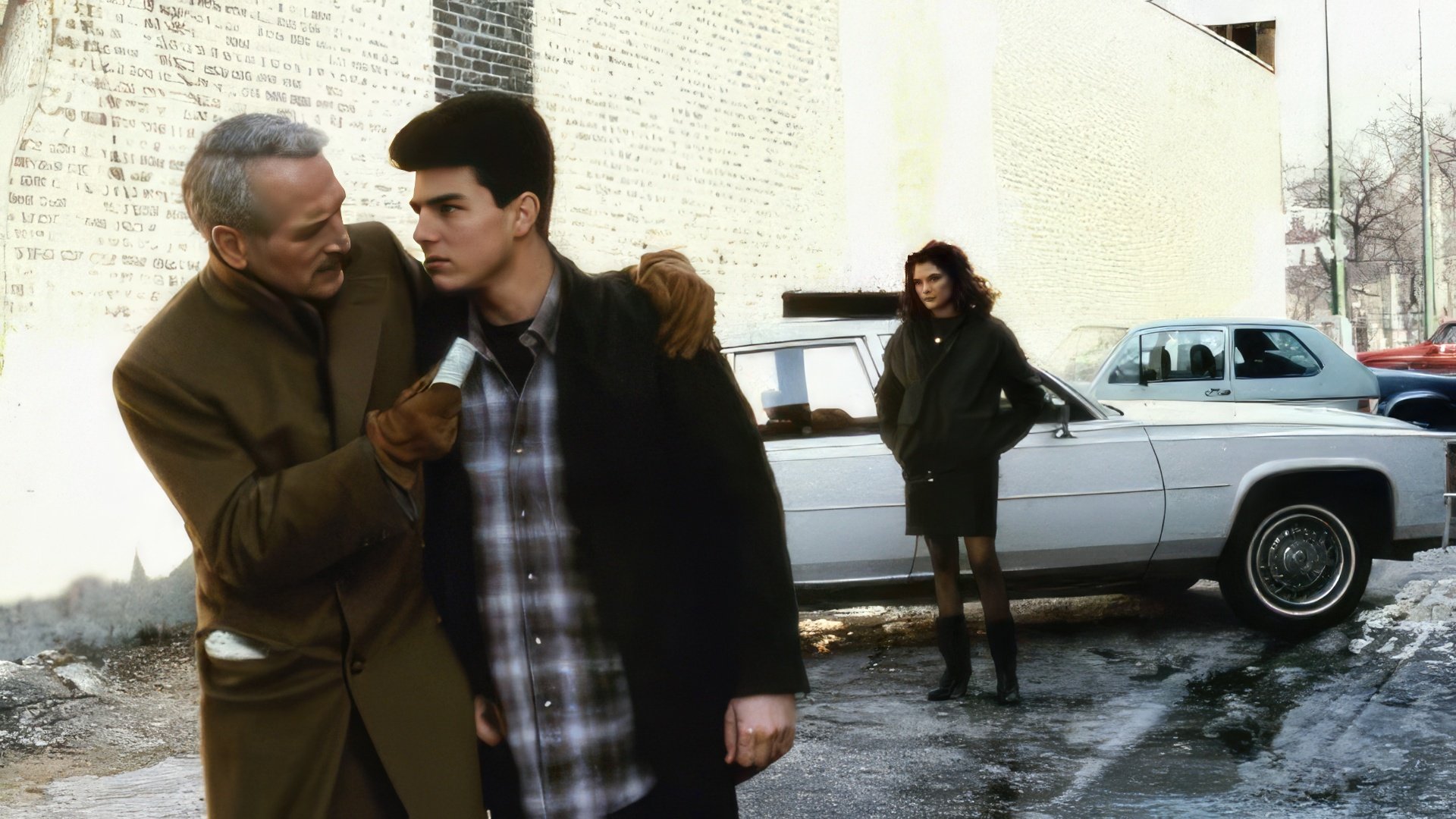 Tom Cruise e Paul Newman no set de The Color of Money