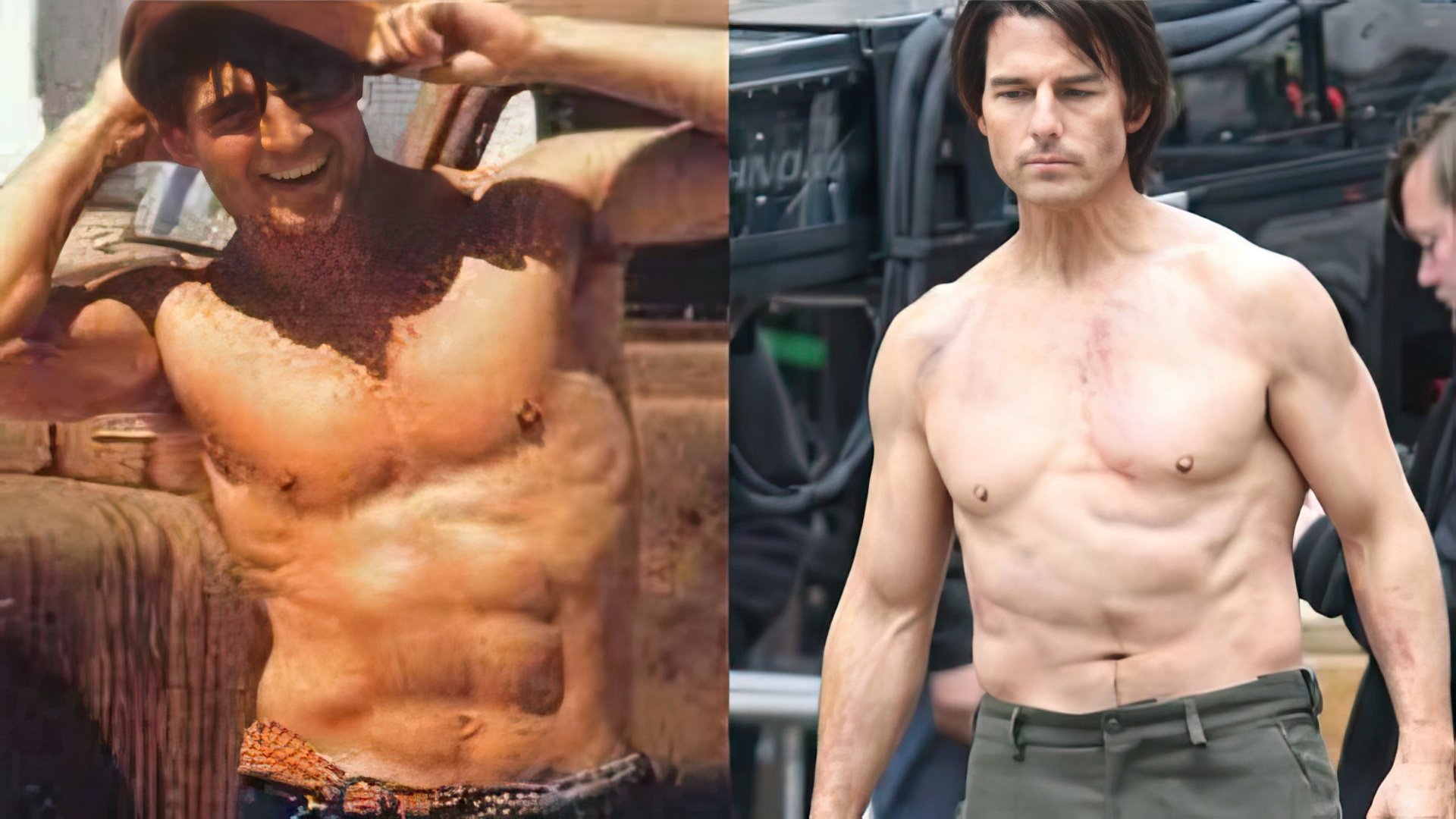 Tom Cruise na juventude e hoje