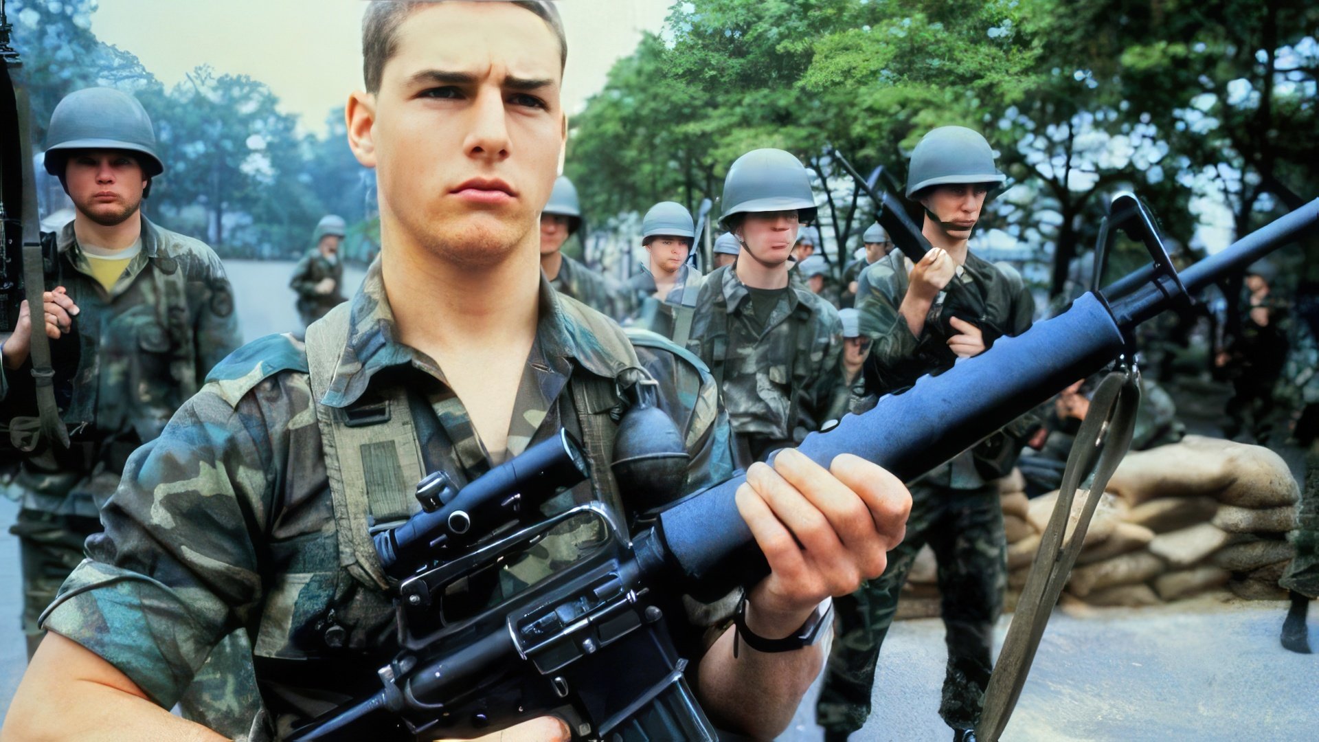 O jovem Tom Cruise no filme Taps