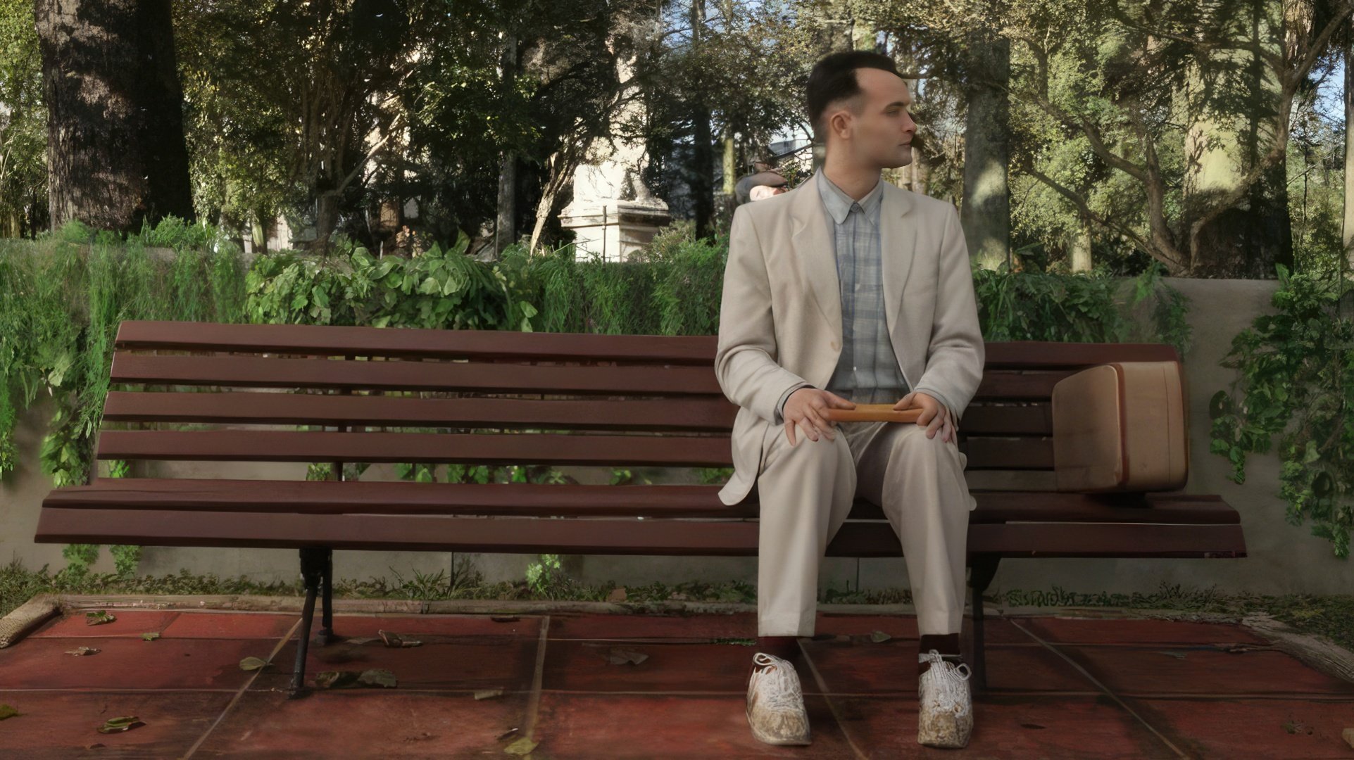 Uma cena de Forrest Gump