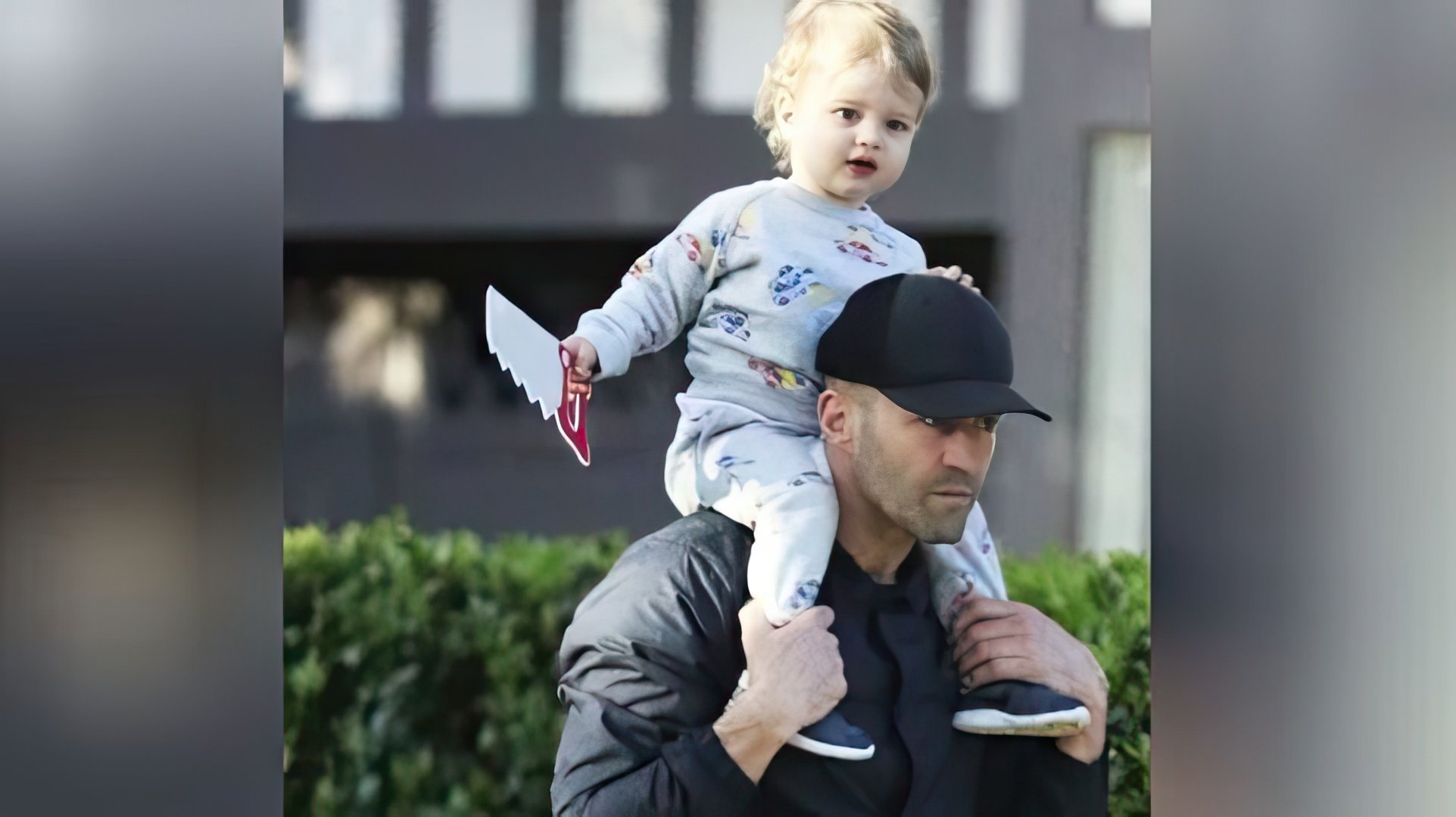Jason Statham com o filho Jack