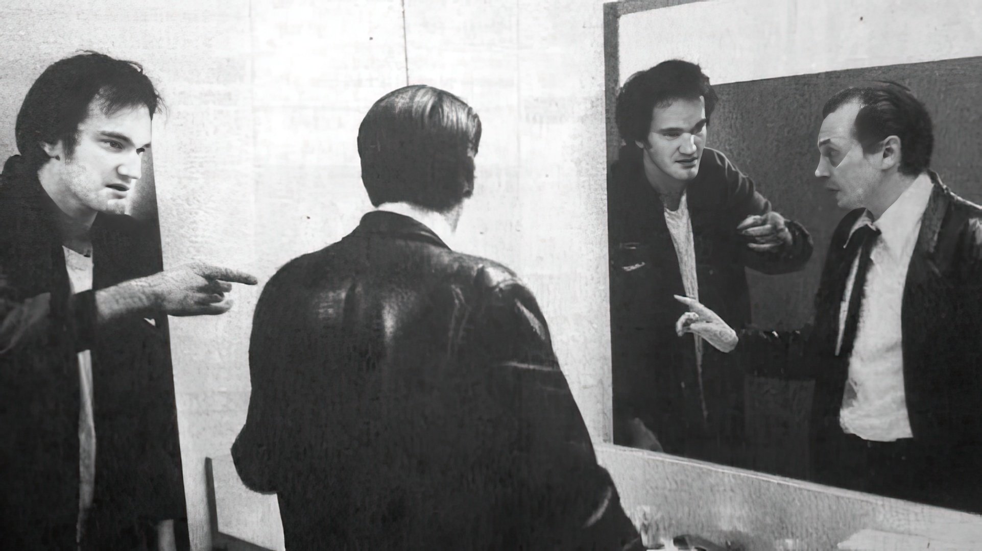 Quentin Tarantino e Steve Buscemi no set de 'Reservoir Dogs'
