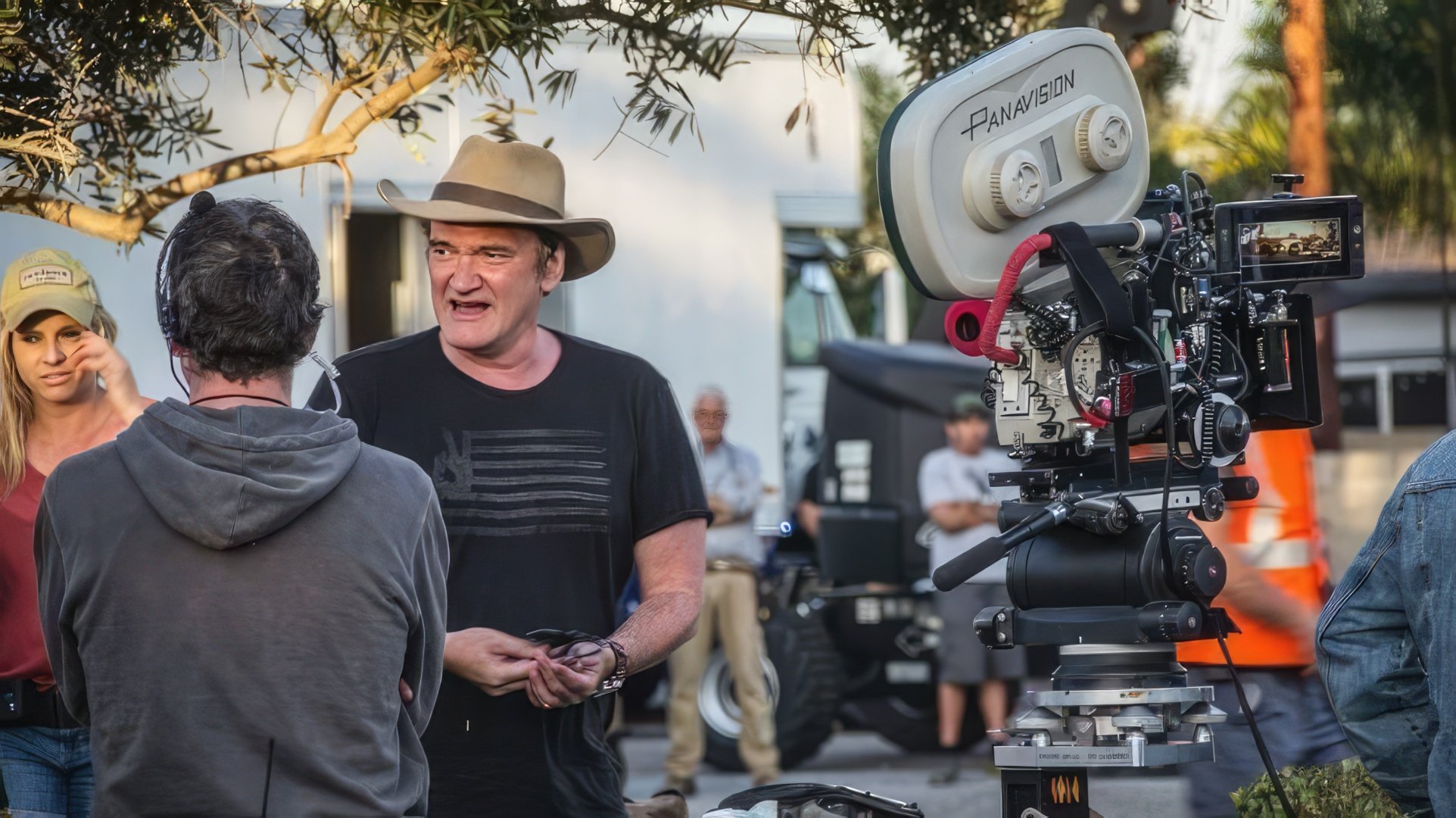 Quentin Tarantino no set de 'Once Upon a Time in Hollywood'
