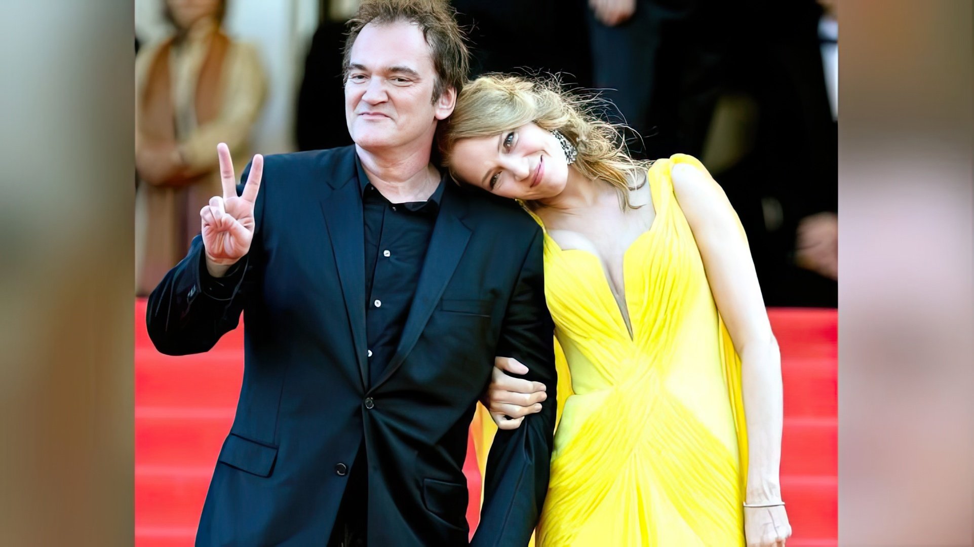 Thurman e Tarantino em Cannes 2014