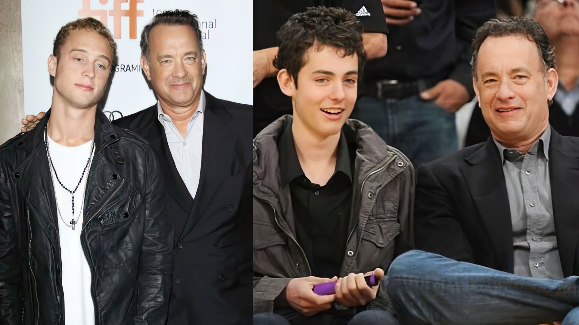 Os filhos mais novos de Tom Hanks – Chet (esquerda) e Truman