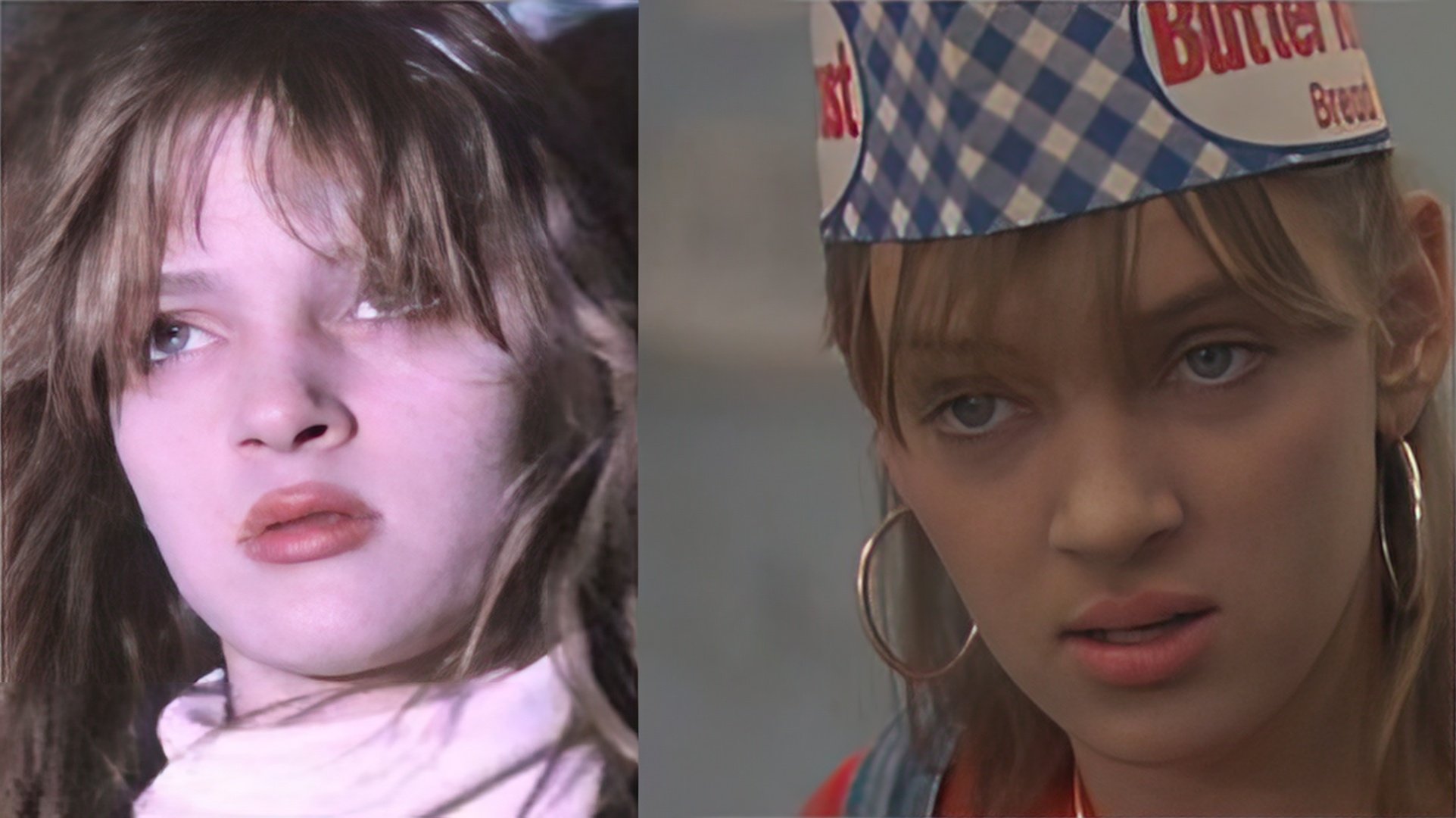 Uma Thurman no início da sua carreira