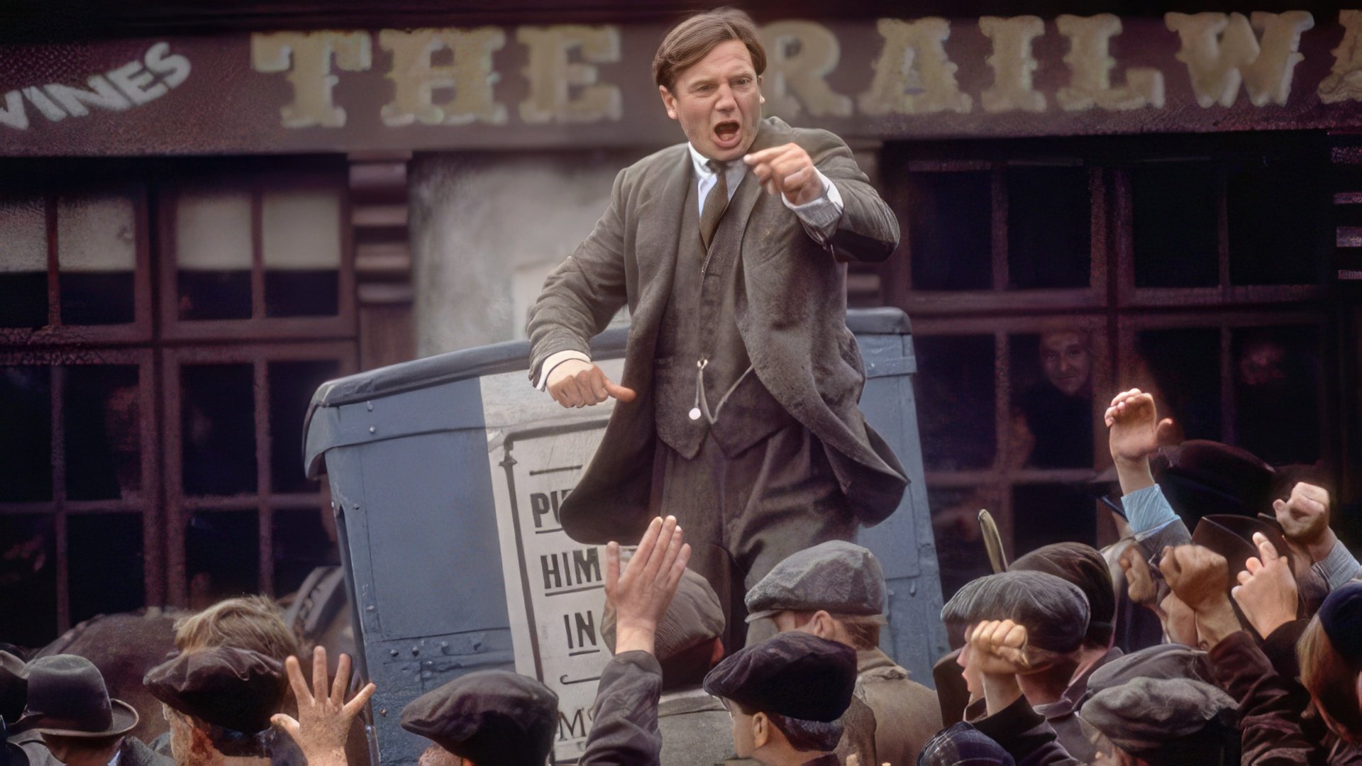 Liam Neeson no filme "Michael Collins"