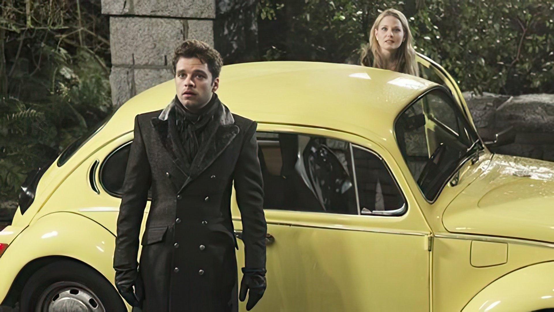 Sebastian Stan no set da série Once Upon a Time