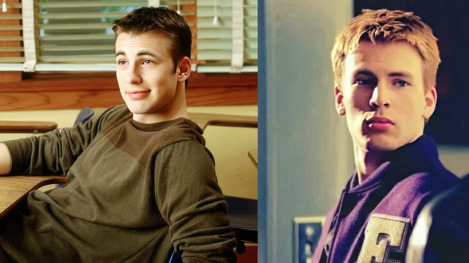 Chris Evans na juventude