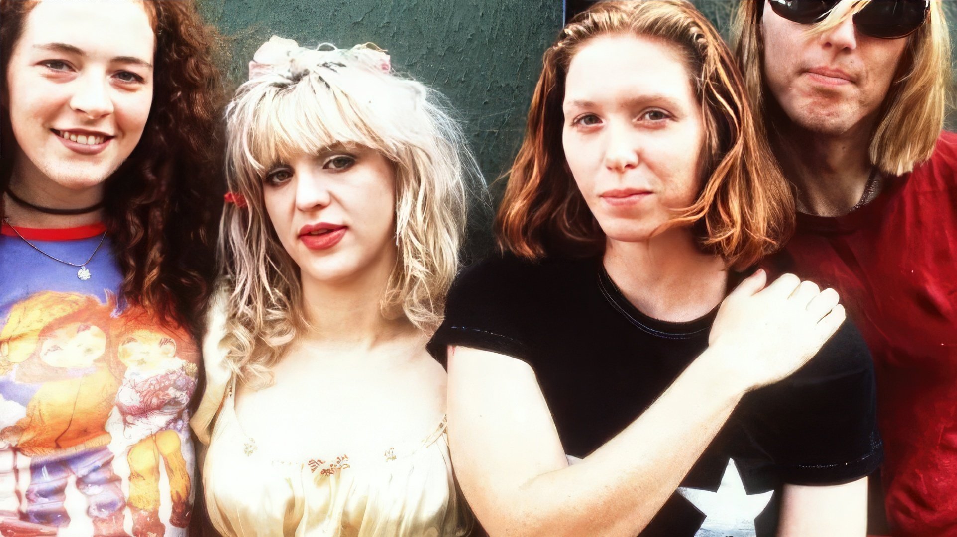 A banda Hole com Kristen Pfaff e Kurt Cobain