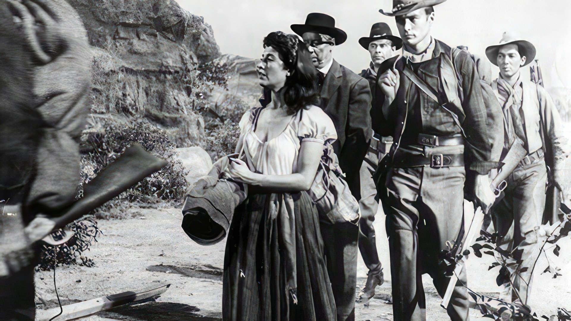 Uma cena do filme "Ambush at Cimarron Pass"