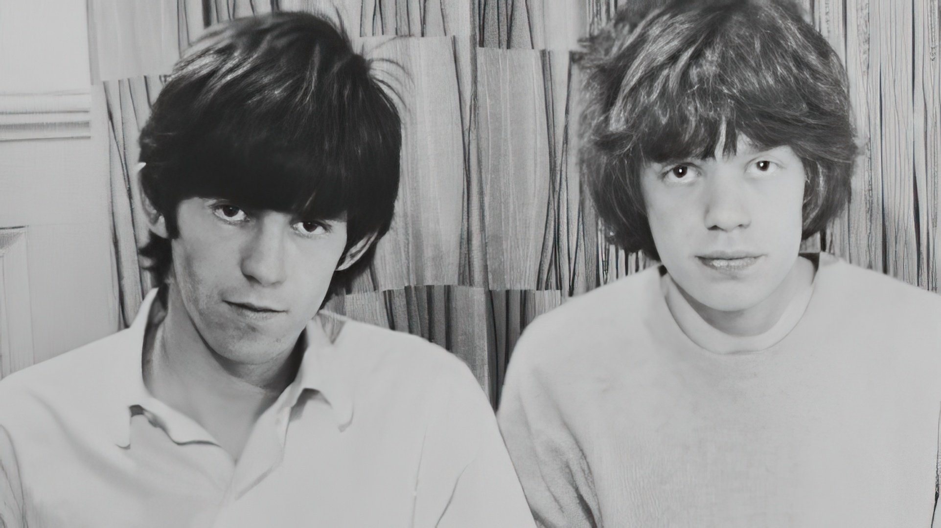 Mick Jagger e Keith Richards na sua juventude