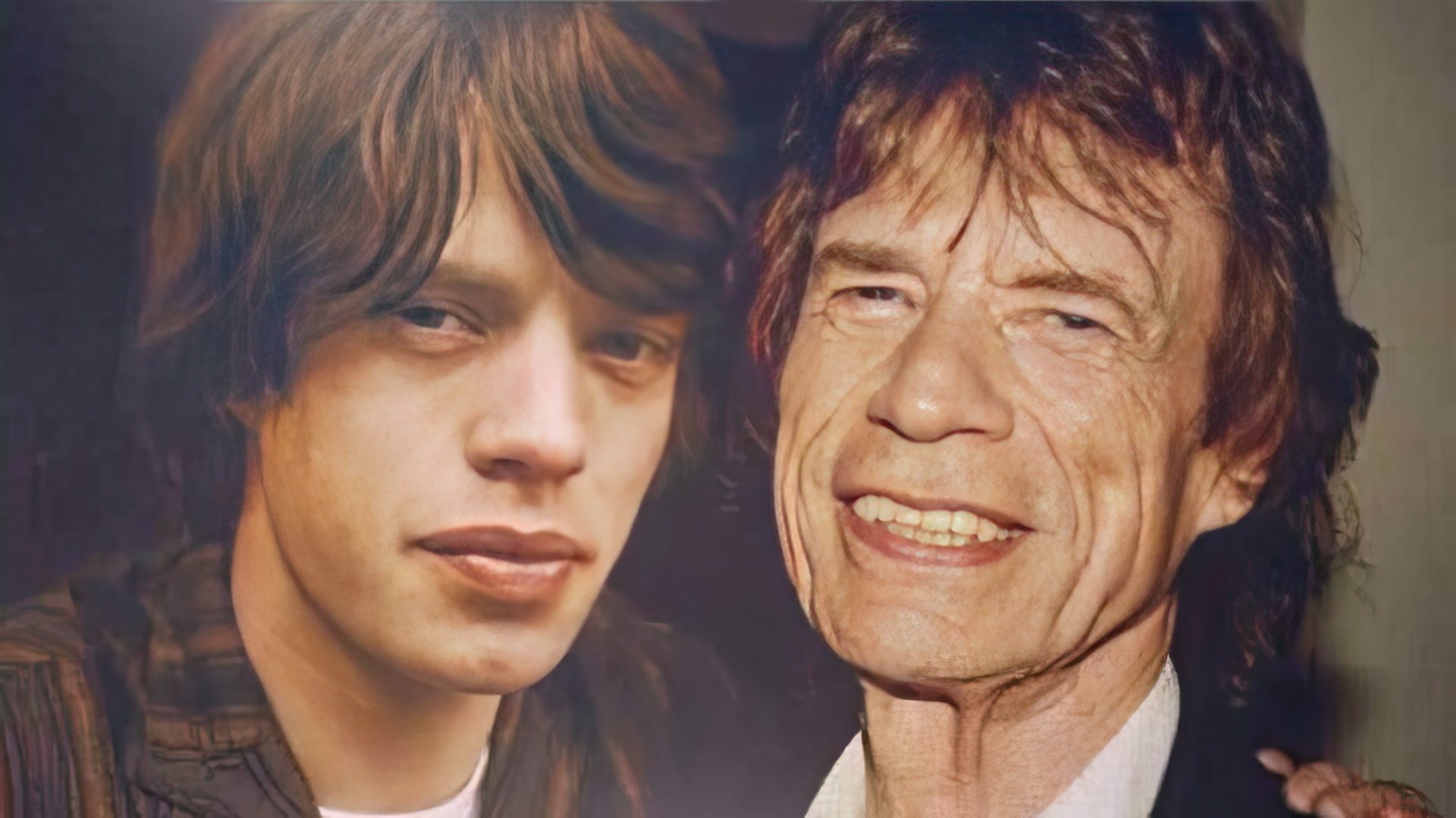 Mick Jagger na juventude e agora