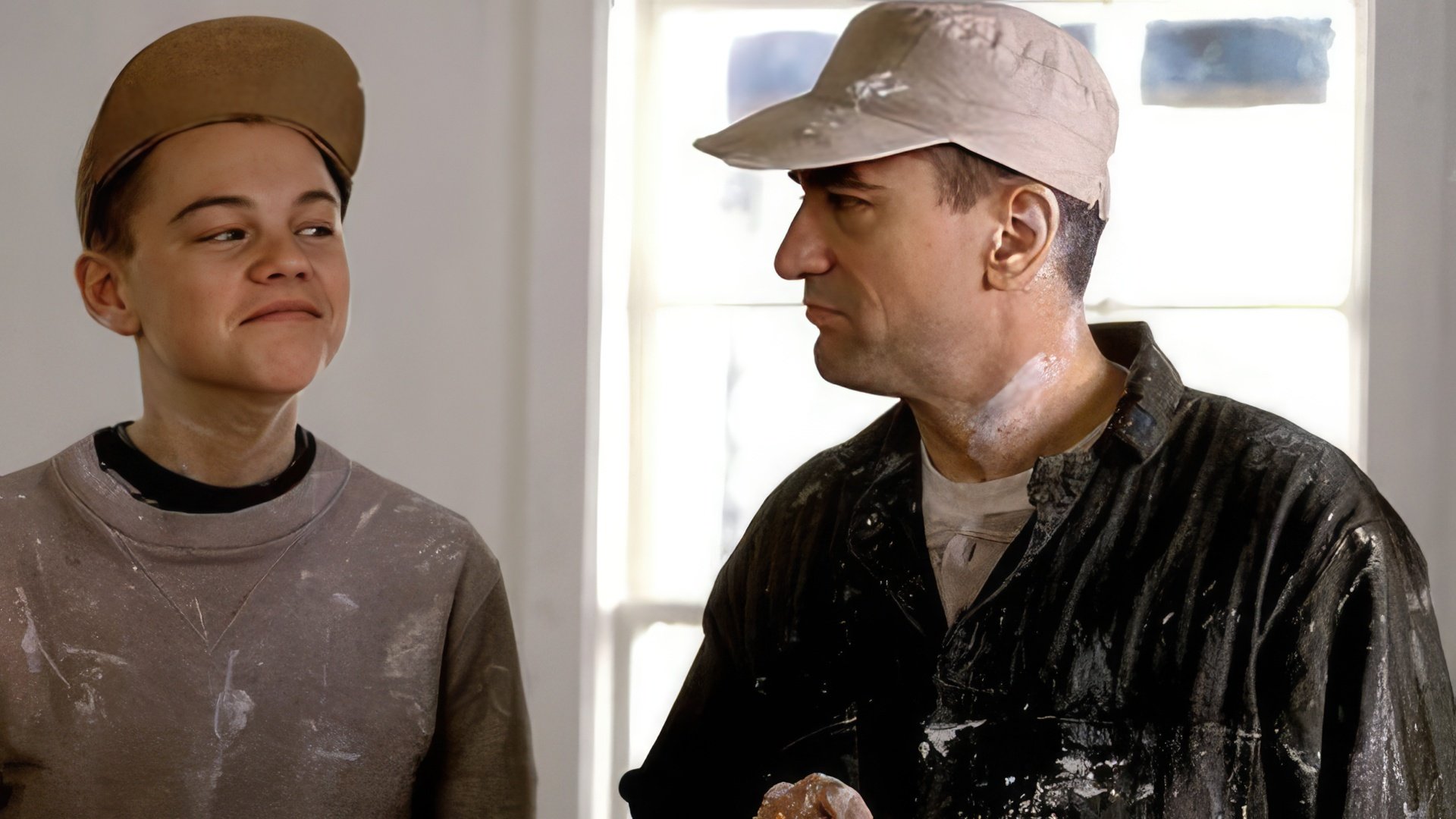 Leonardo DiCaprio e Robert De Niro no filme "This Boy's Life"