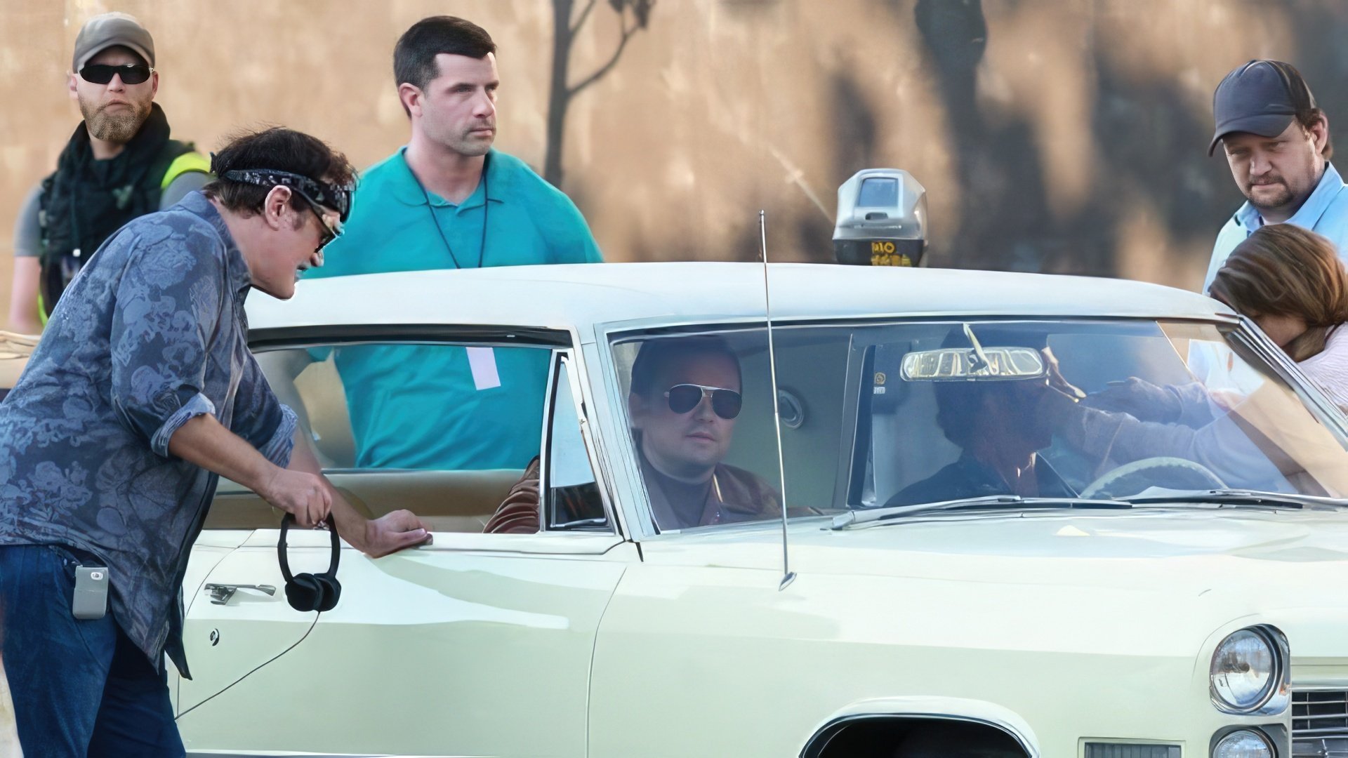 No set do drama criminal "Once Upon a Time in Hollywood"