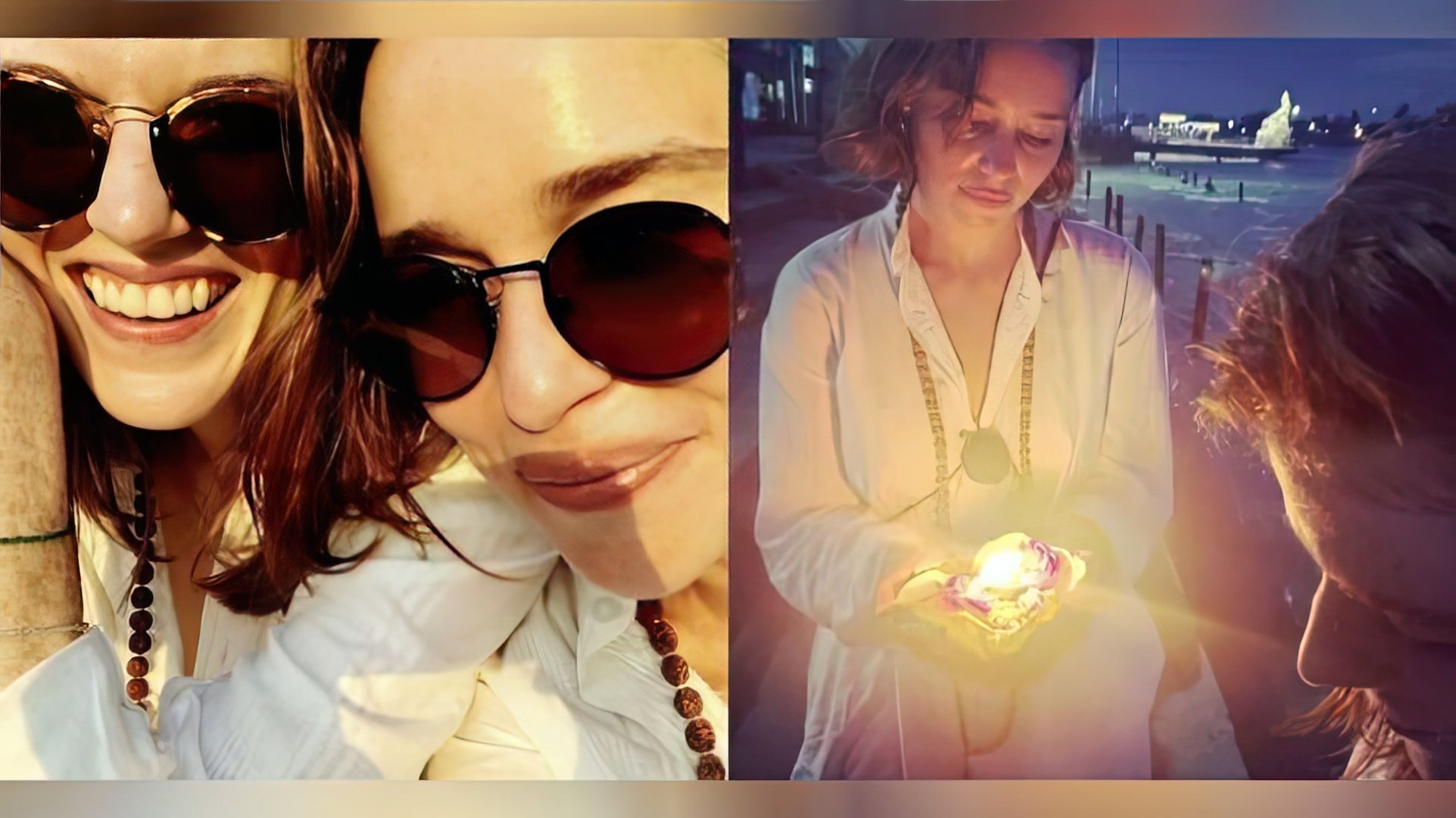Emilia Clarke e Rose Leslie de férias na Índia