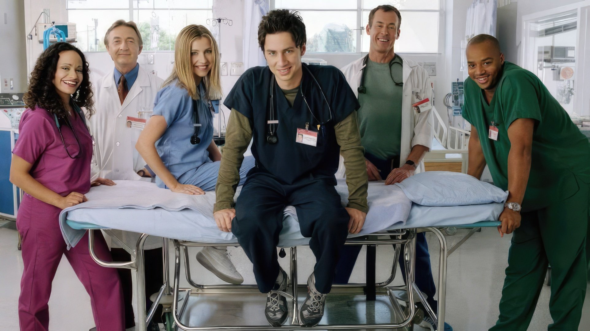 Zach Braff e o elenco de "Scrubs"