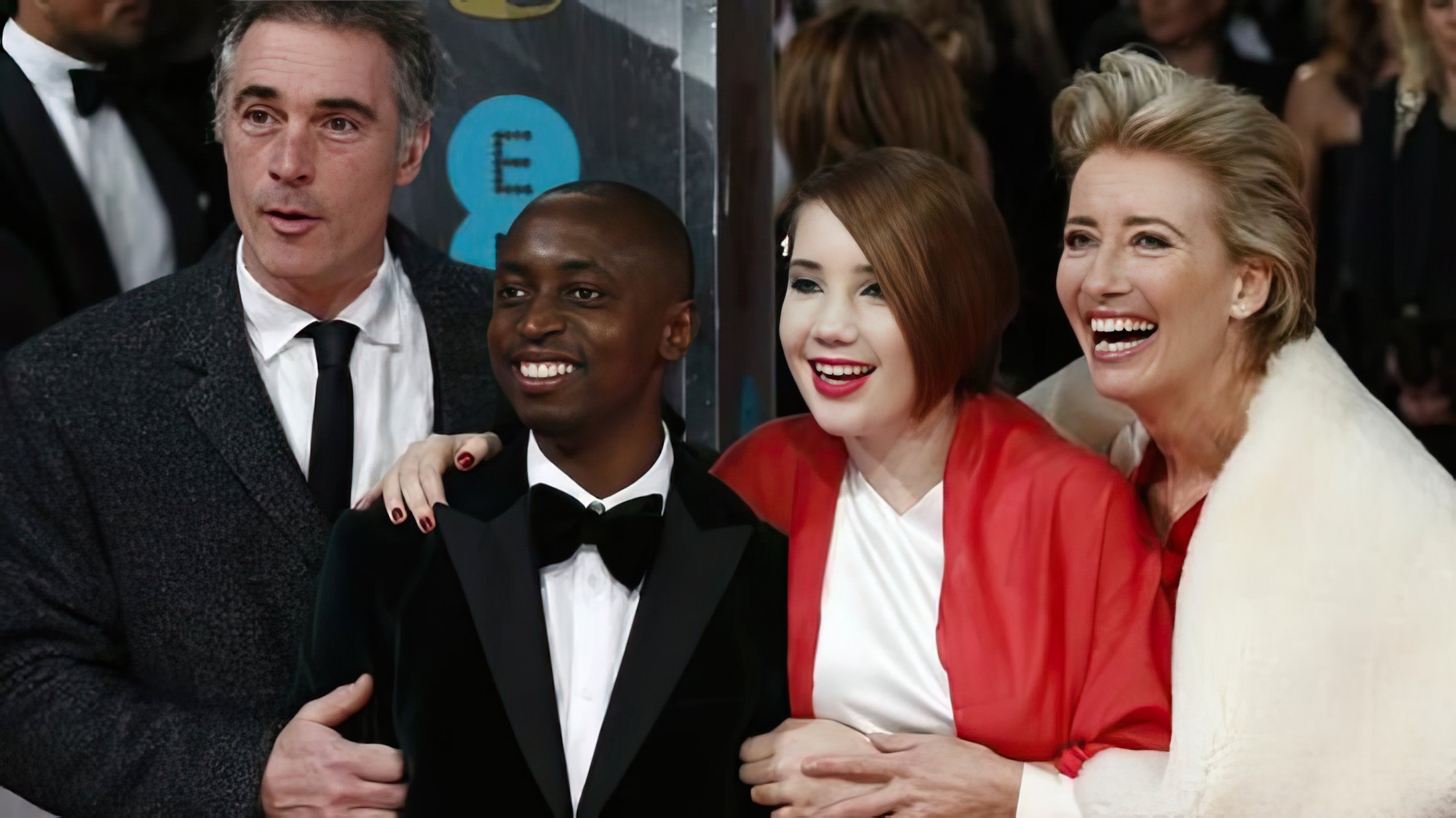 Emma Thompson com o marido e os filhos