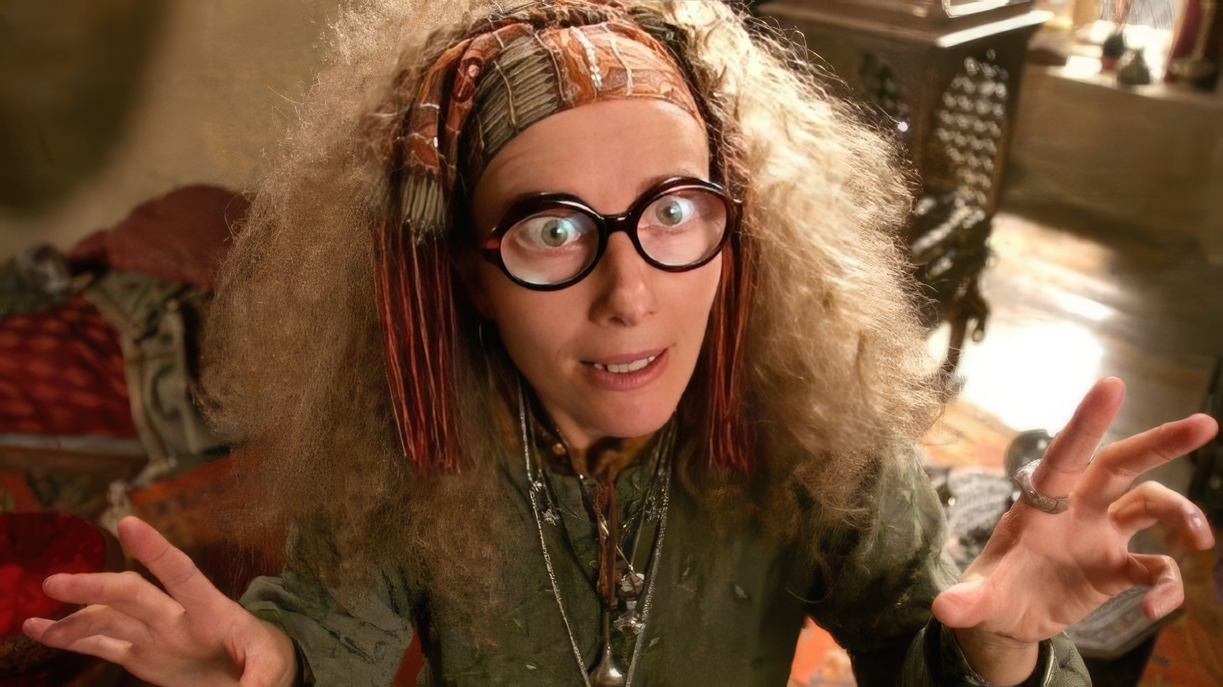 Em "Harry Potter", Emma Thompson interpretou a Professora Trelawney