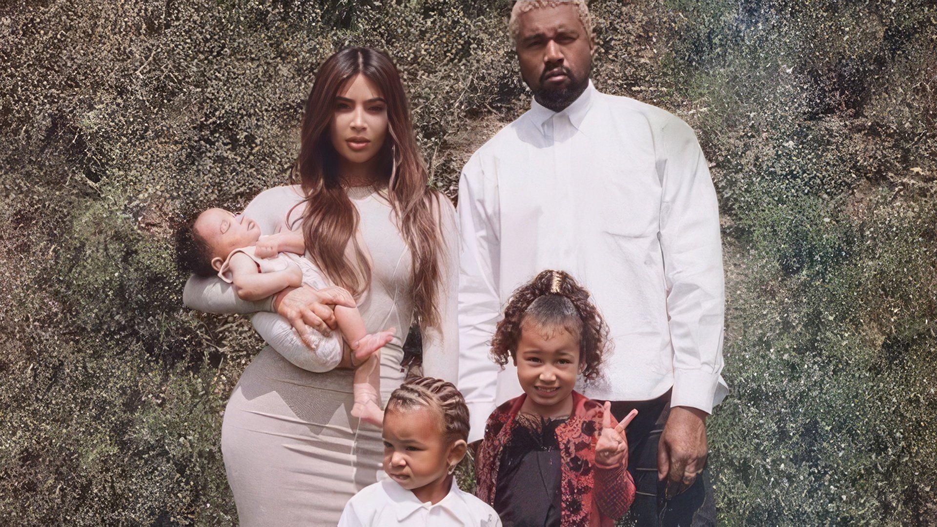 Kanye West com a sua família