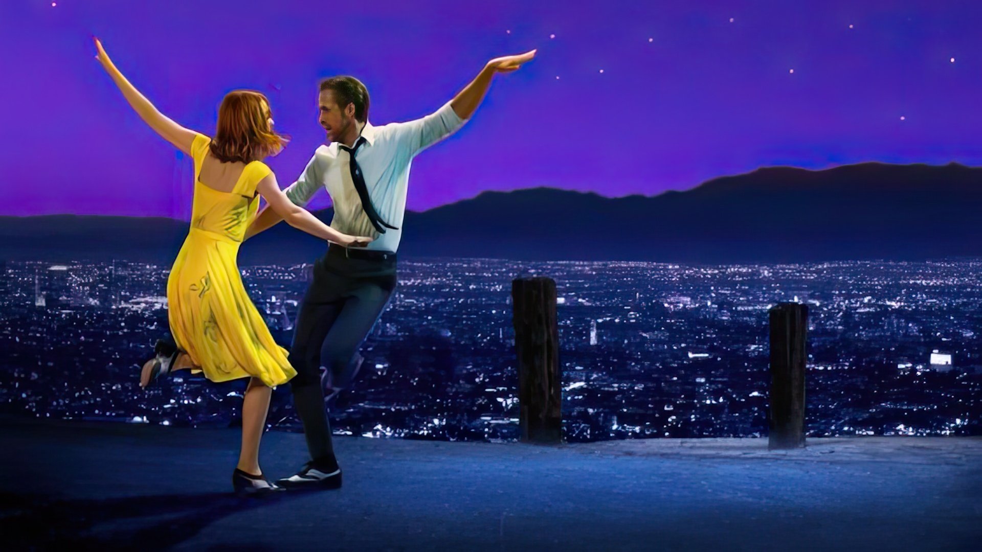 Uma cena de La La Land