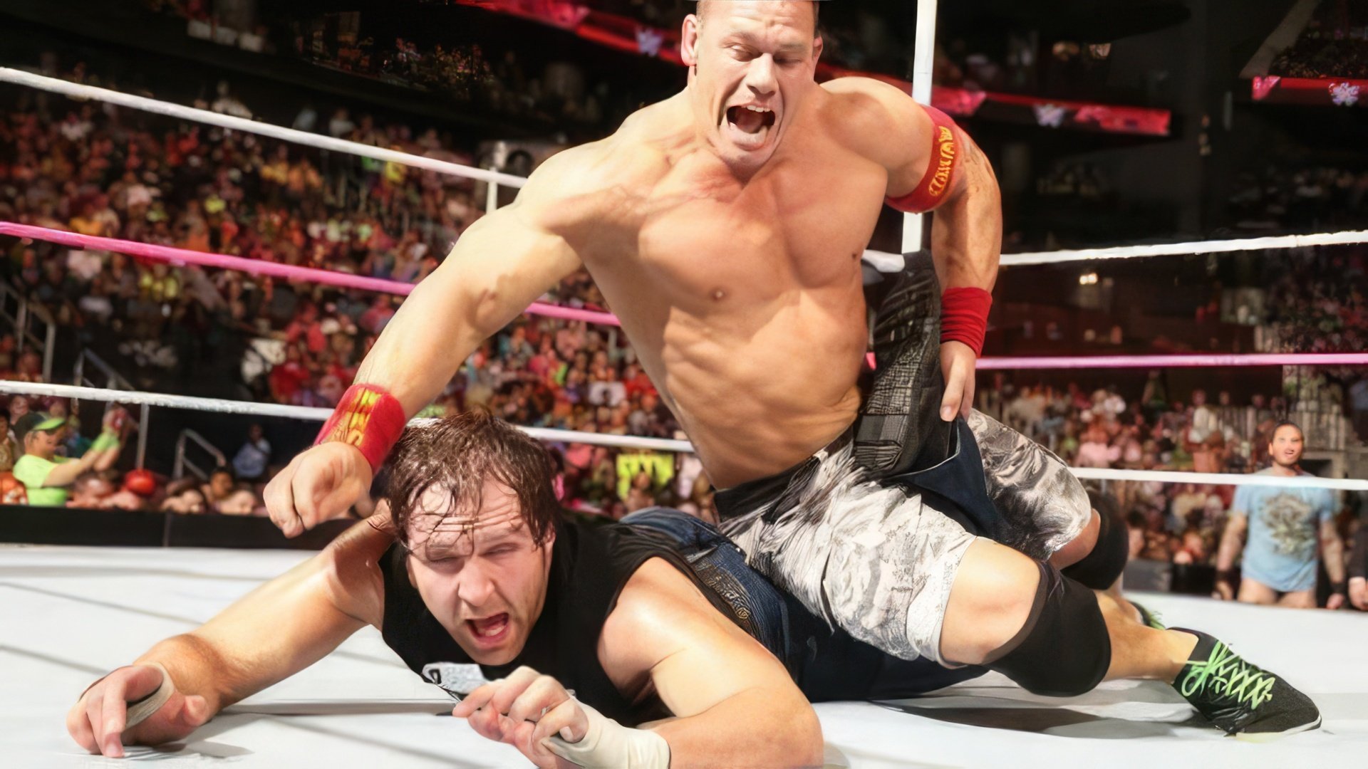 O lutador John Cena no ringue