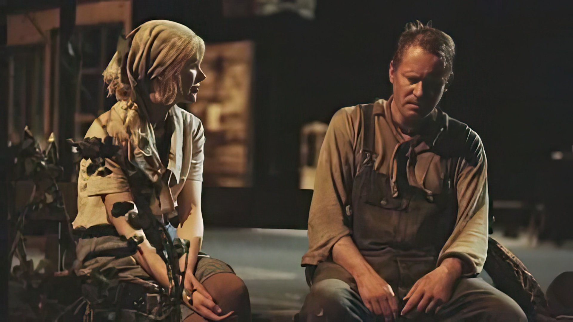 Stellan Skarsgård e Nicole Kidman no filme 'Dogville'