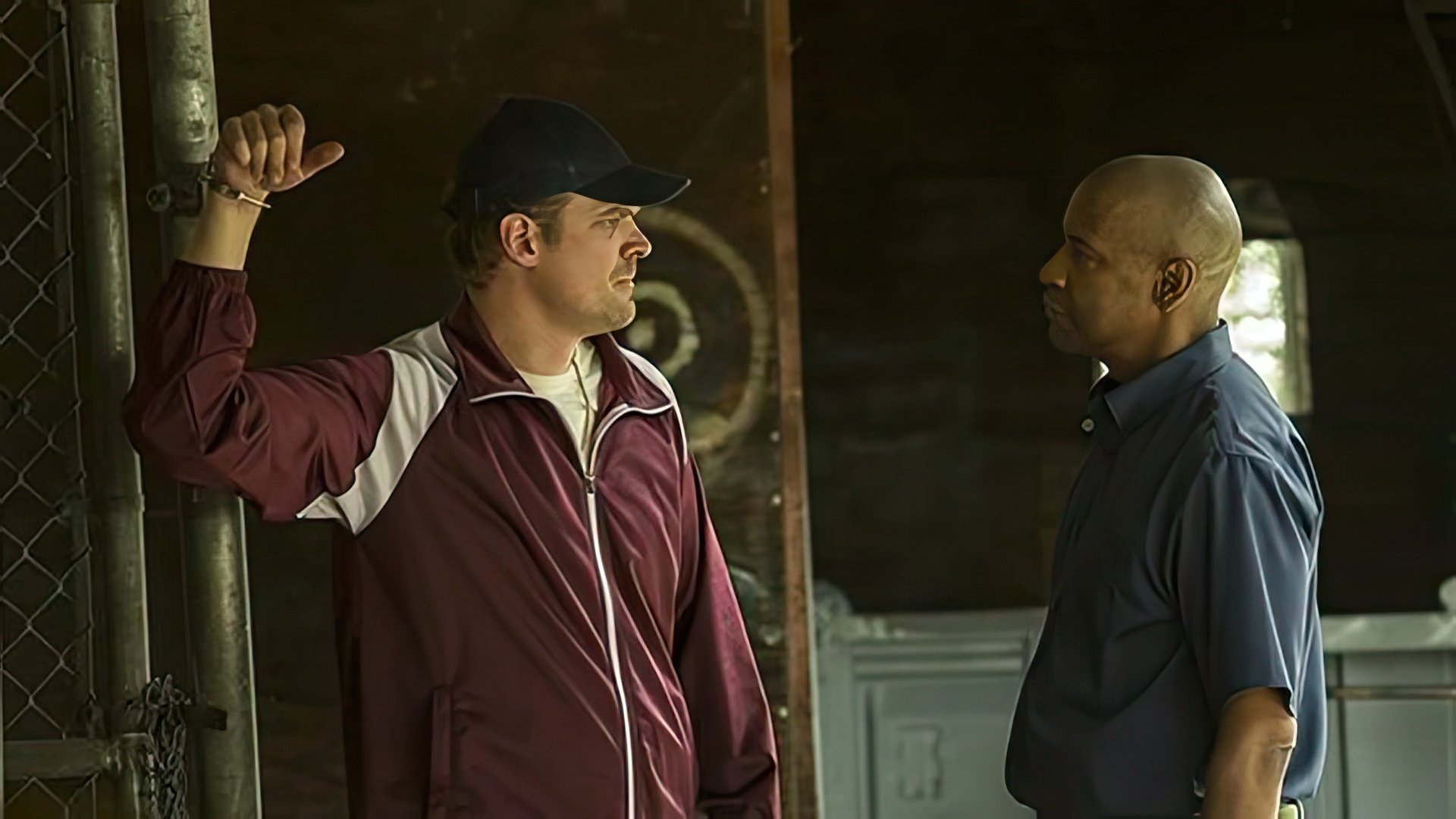 David Harbour e Denzel Washington em The Equalizer