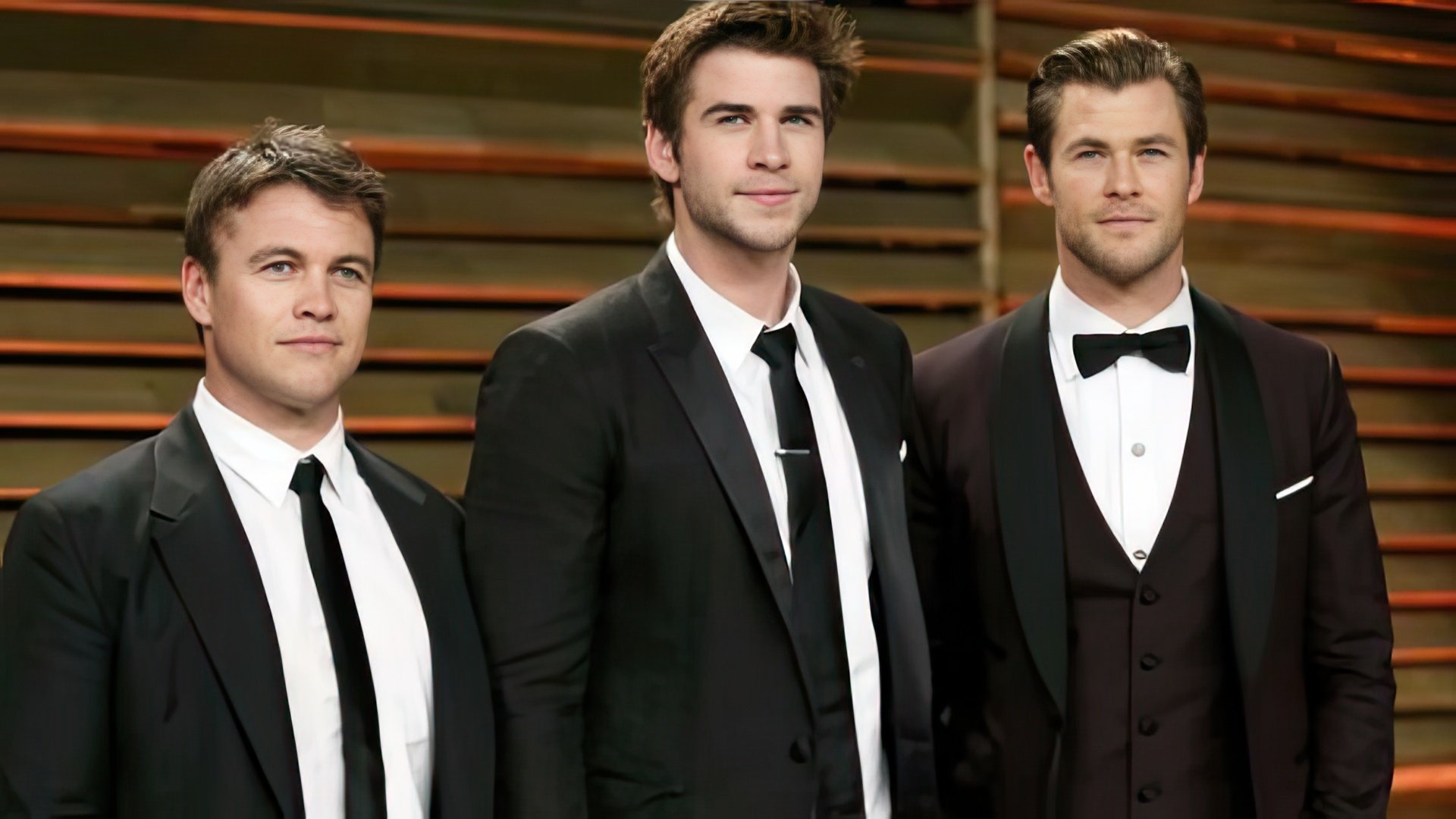 Liam (ao centro) é o mais novo dos irmãos Hemsworth