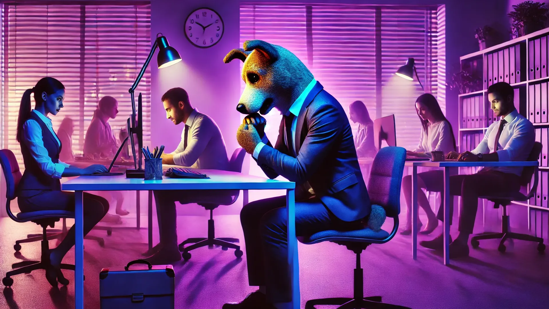 No trabalho, os Cães frequentemente preocupam-se com trivialidades
