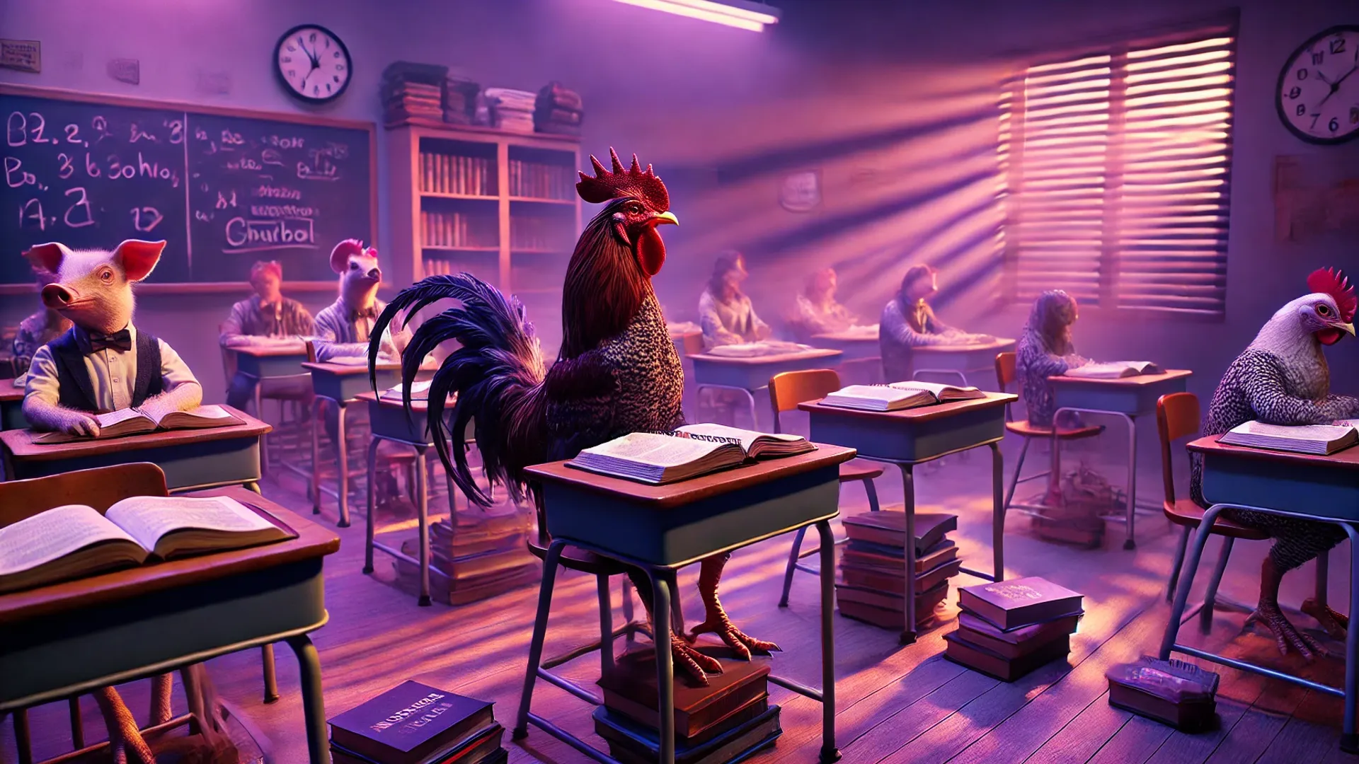 A criança Galo destaca-se na escola