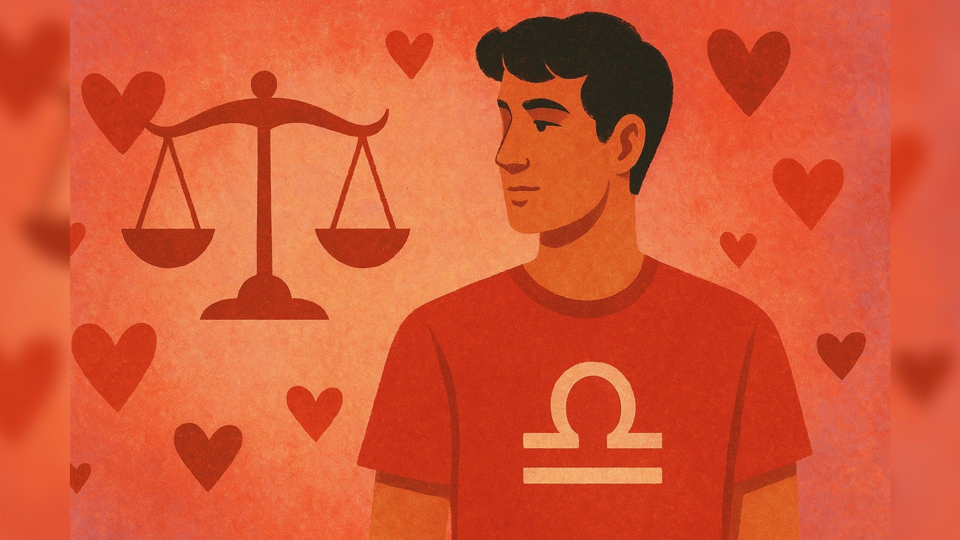 Homem de Libra, ambiente romântico, paleta de cores rosa